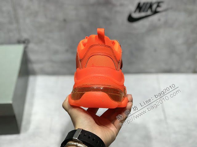 Balenciaga經典款男女鞋 巴黎世家頂級版本Triple S厚底氣墊大底LOGO老爹鞋 Balenciaga情侶款老爹鞋  hdbl1267